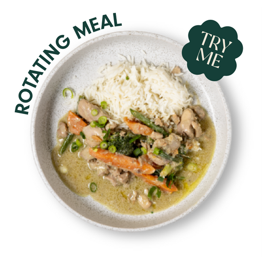 Green Curry with Chicken & Rice (Rotating Meal)