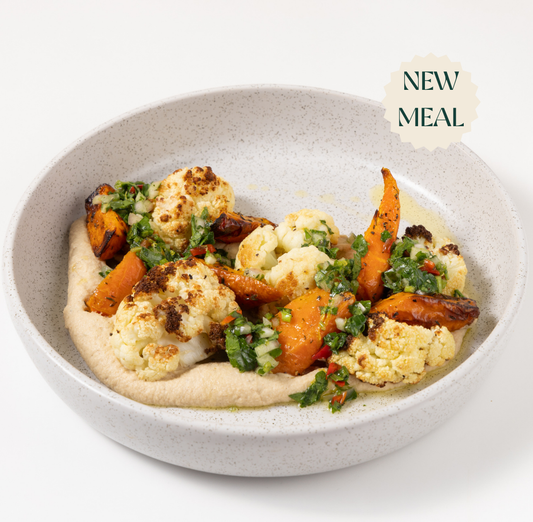 *New Meal* Char Roasted Cauliflower & Carrots with Cauliflower Puree